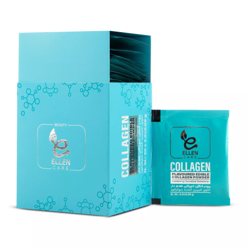 پودر کلاژن خوراکی طعم دار حاوی شیرین کننده سوکرالوز بسته 30عددی
